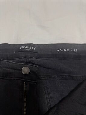 Fidelity Denim Vantage Skinny Jeans - Black 32/32